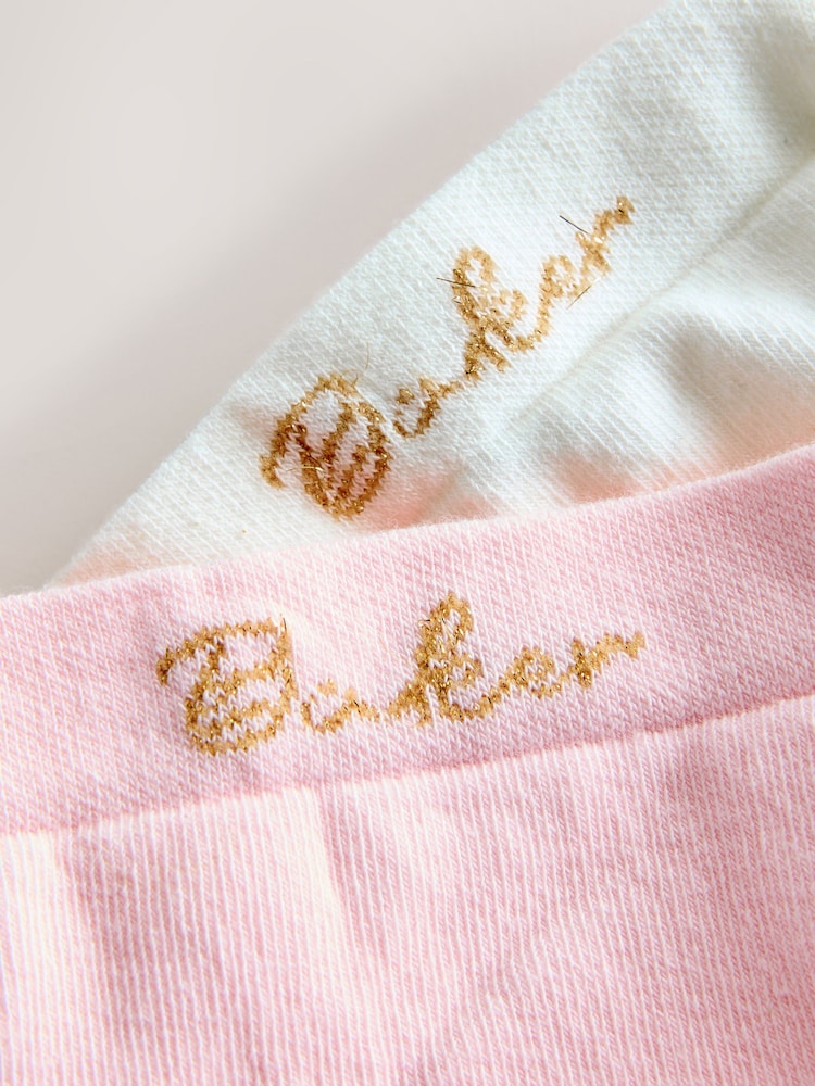 Baker by Ted Baker Pointelle Pink/White Tights 2 Pack - Size 12-18 Months (80-86cm)
