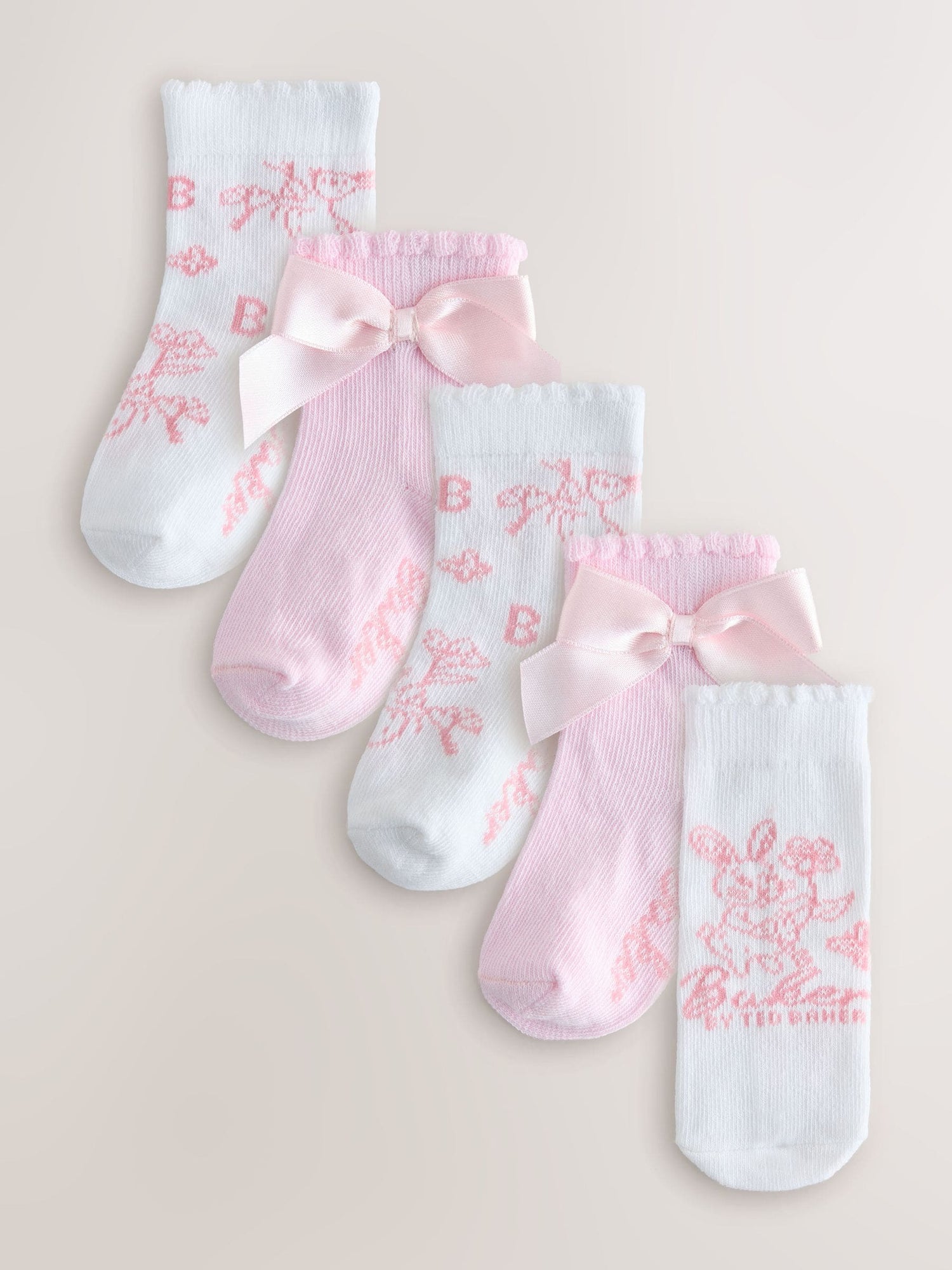 Baker by Ted Baker 5 Pack Socks - Size Up To 3 Months (50 - 62cm) - Option 1