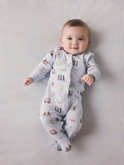 Blue Cath Kidston London Baby Sleepsuit
