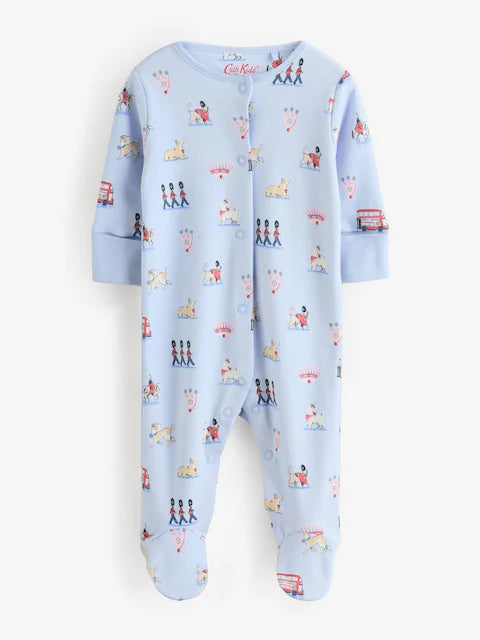 Blue Cath Kidston London Baby Sleepsuit