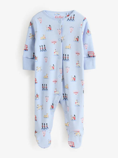 Blue Cath Kidston London Baby Sleepsuit