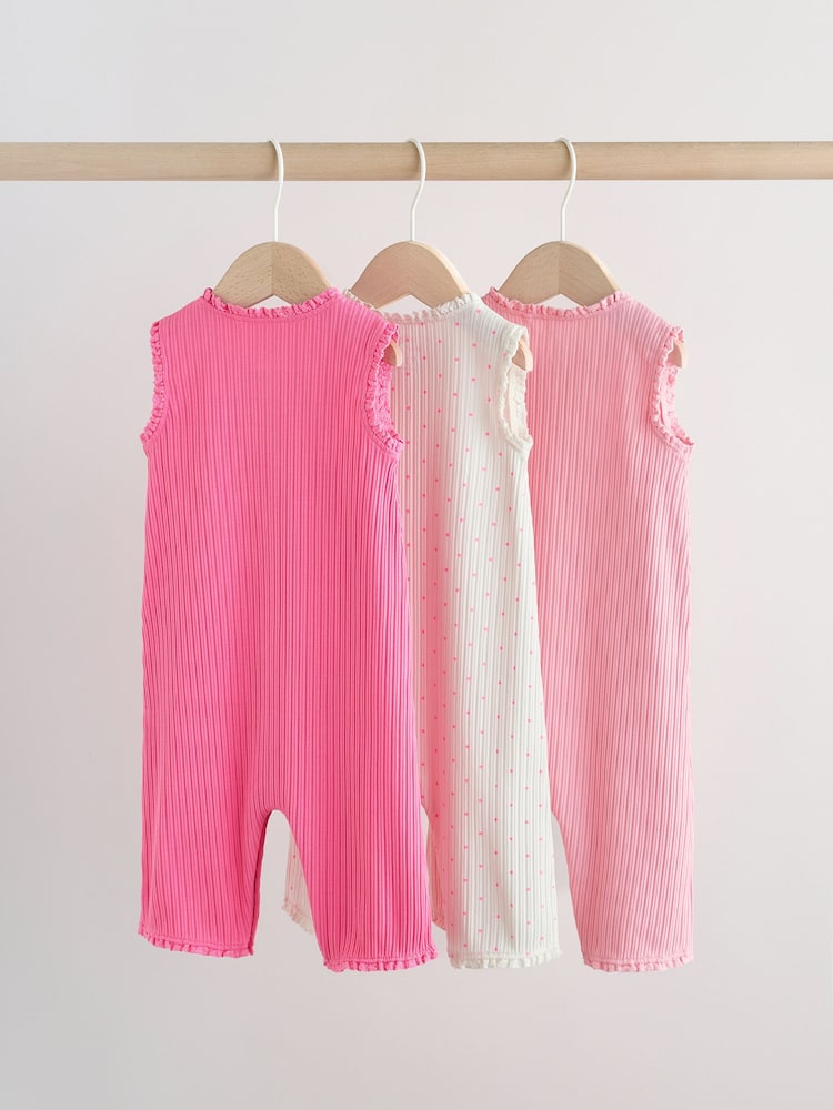 Pink Tonal Button Through Wide Leg