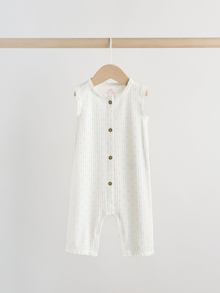 Pink Tonal Button Through Wide Leg