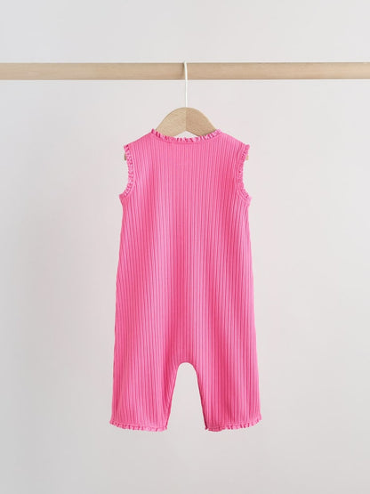 Pink Tonal Button Through Wide Leg