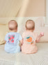 Blue and Orange Striped Jersey Sport Rompers 2 Pack - 12-18 Months (80-86cm)