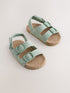 Sage Green Touch Fastening Baby Sandals (0-2mths) - Size Up To 3 Months (50 - 62cm) - Sage Green