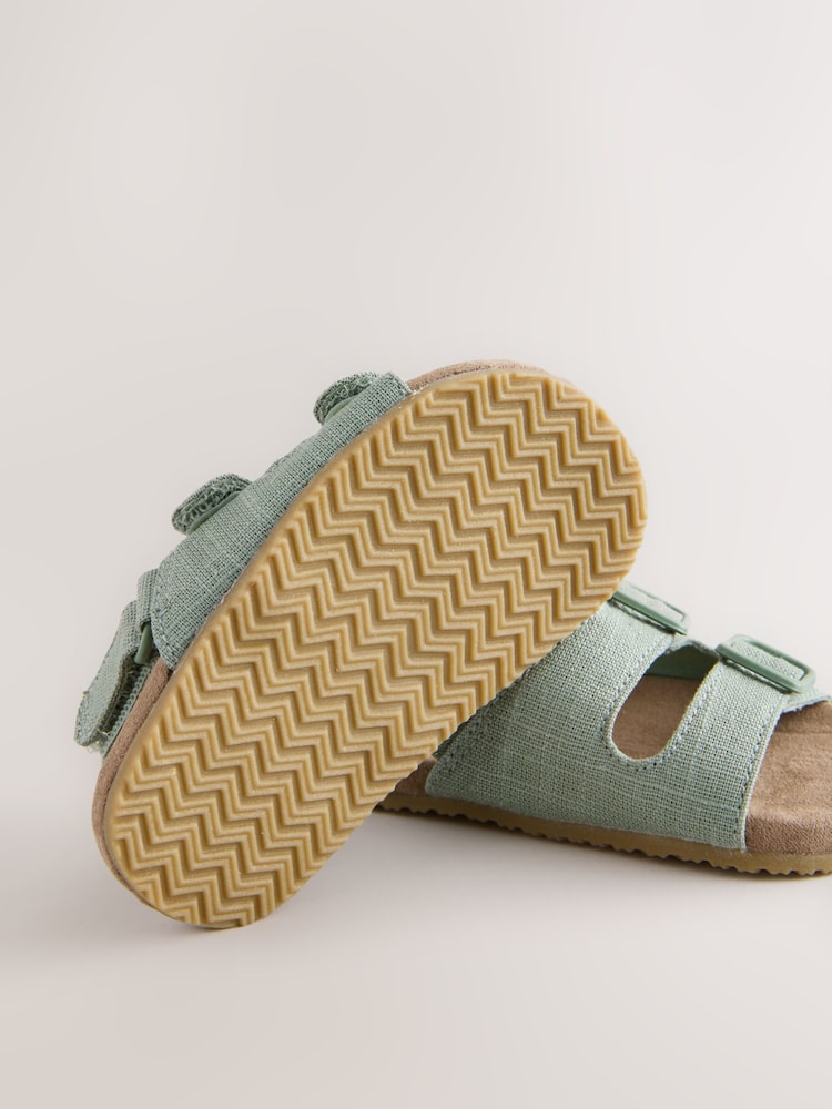 Sage Green Touch Fastening Baby Sandals (0-2mths) - Size Up To 3 Months (50 - 62cm)