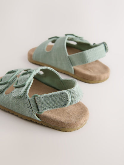 Sage Green Touch Fastening Baby Sandals (0-2mths) - Size Up To 3 Months (50 - 62cm)