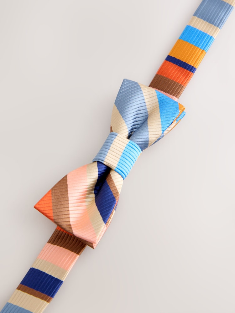 Multi Stripe Bow Tie (3-16yrs) - 6 - 9 Years (116 - 134cm)