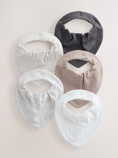 Neutral Baby Bibs 5 Pack - Up to 1 Month (50-56cm)
