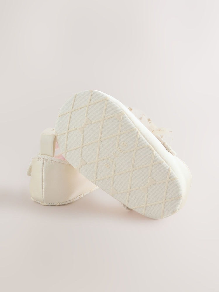 Baker by Ted Baker Padders Shoes With Bow - Size Up To 3 Months (50 - 62cm)