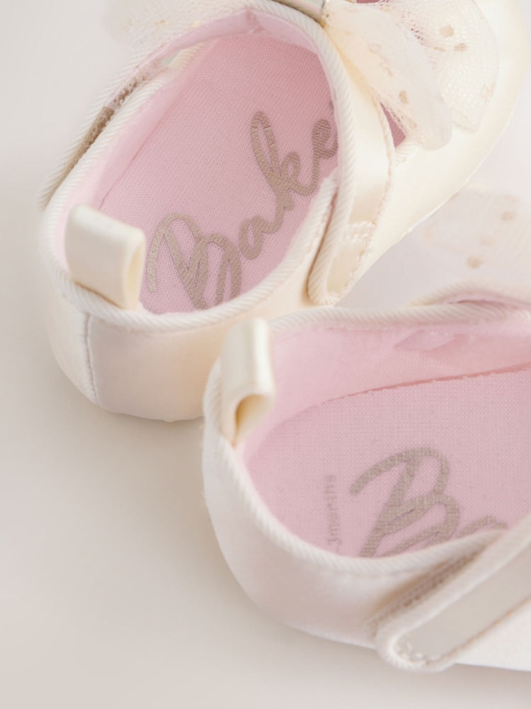 Baker by Ted Baker Padders Shoes With Bow - Size Up To 3 Months (50 - 62cm)
