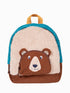 Frugi Brown Fleece Character Backpack - Size One