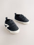 Black Touch Fastening Baby Trainers (0-2mths) - Size Up To 3 Months (50 - 62cm)