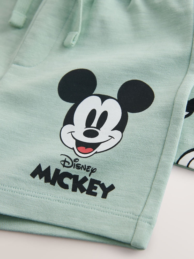 Sage Green Mickey Mouse T-Shirt and Shorts Set (3mths-8yrs)
