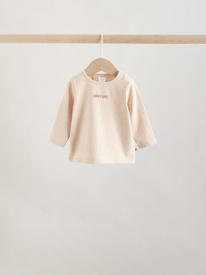Neutral/Grey Long Sleeve Baby T-Shirts 3 Pack (0mths-2yrs)