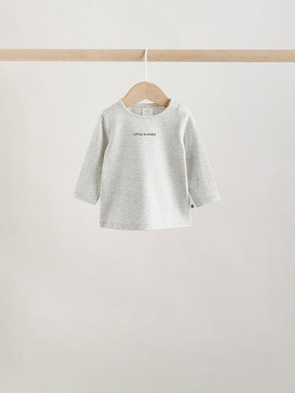 Neutral/Grey Long Sleeve Baby T-Shirts 3 Pack (0mths-2yrs)