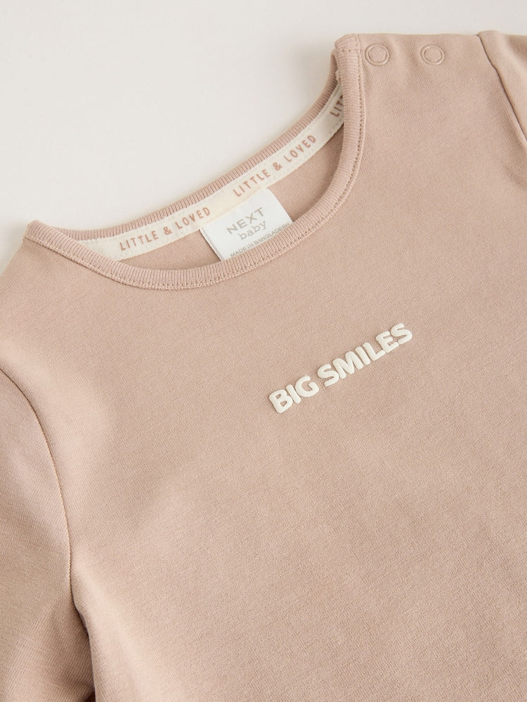 Neutral/Grey Long Sleeve Baby T-Shirts 3 Pack (0mths-2yrs)