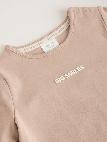 Neutral/Grey Long Sleeve Baby T-Shirts 3 Pack (0mths-2yrs)