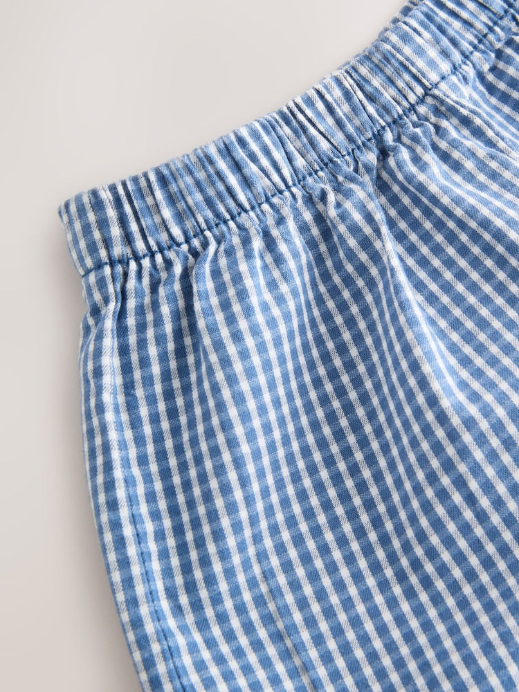 Navy Gingham Blouse And Shorts Co-ord Set (3mths-8yrs)