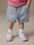 Light Blue Pull On Loose Denim Shorts (3mths-7yrs) - Light Blue Pull On Loose Denim / 12-18 Months (80-86cm)