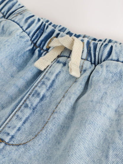 Light Blue Pull On Loose Denim