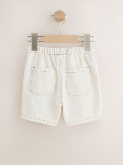 Ecru Pull On Loose Denim