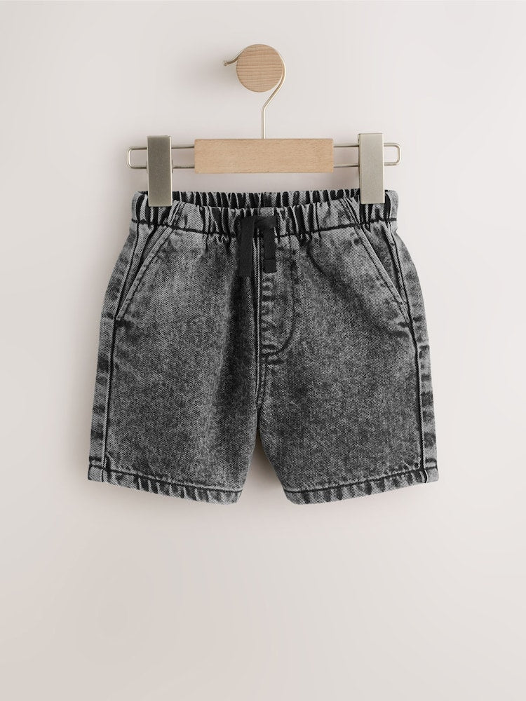 Image 44: Grey Pull On Loose Denim Shorts (3mths-7yrs) - Image 5 of 8