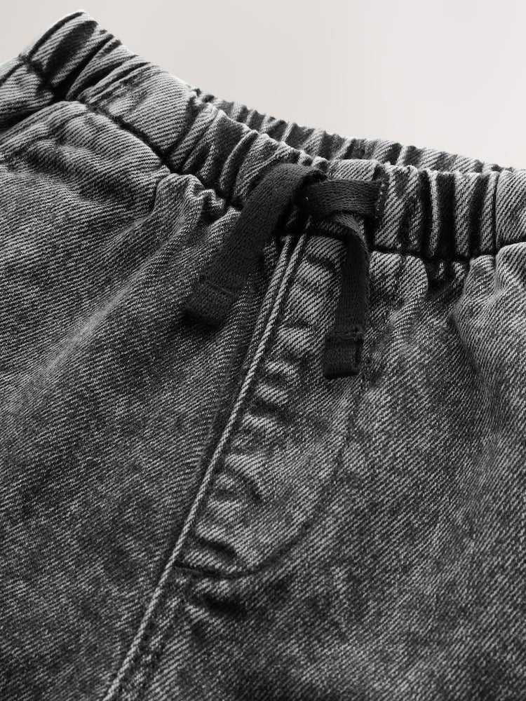 Grey Pull On Loose Denim Shorts (3mths-7yrs)