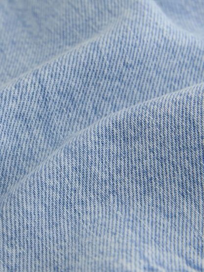 Image 47: Light Blue Printed Pull On Loose Denim Shorts (3mths-7yrs) - Image 10 of 10