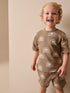Brown Sun Short Sleeve All-Over Print T-Shirt and Shorts Set (3mths-7yrs) - Brown Sun / 12-18 Months (80-86cm)