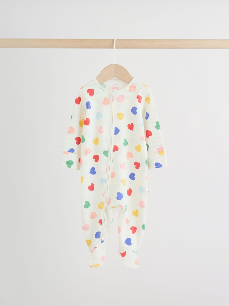 Blue/White Sleepsuits 3 Pack (0mths-2yrs)