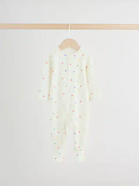 Blue/White Baby Sleepsuits 3 Pack (0mths-2yrs)