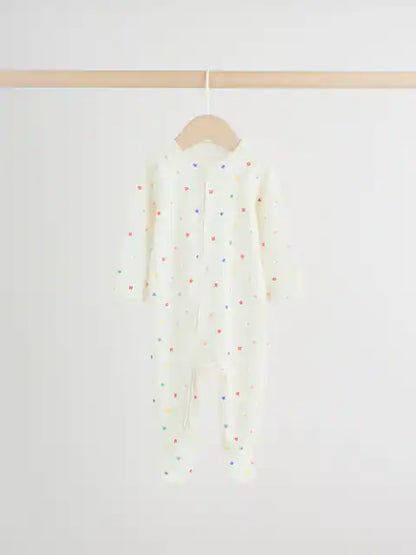 Blue/White Baby Sleepsuits 3 Pack (0mths-2yrs)