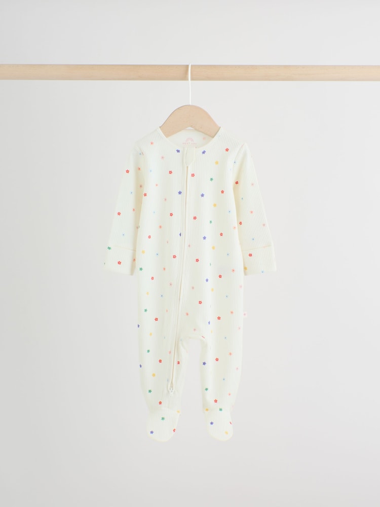 Blue/White Sleepsuits 3 Pack (0mths-2yrs)