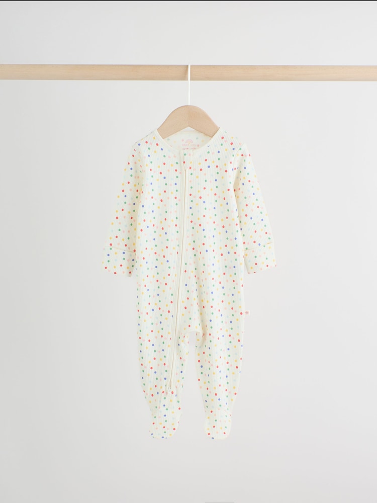 Blue/White Sleepsuits 3 Pack (0mths-2yrs)
