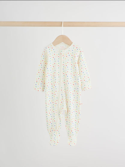 Blue/White Sleepsuits 3 Pack (0mths-2yrs)