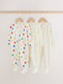 Blue/White Sleepsuits 3 Pack (0mths-2yrs)