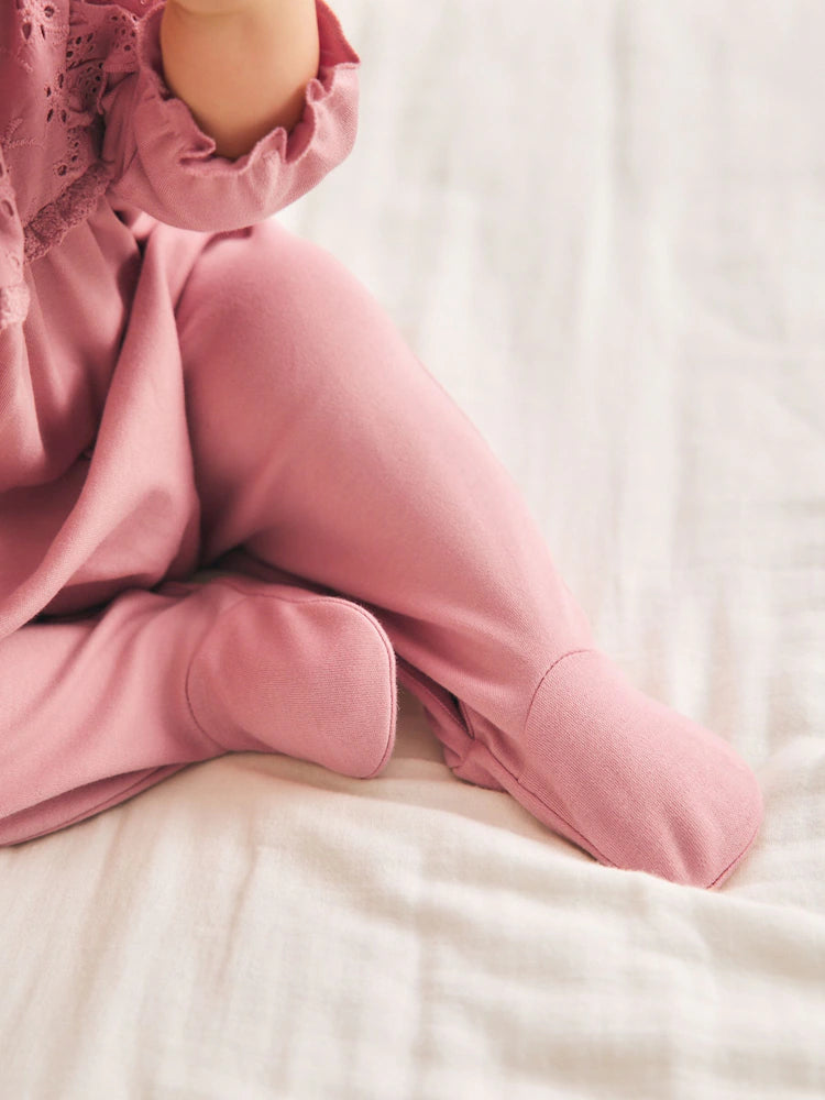 Pink Baby Sleepsuits 3 Pack (0mths-2yrs)
