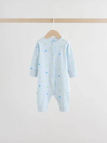 Multi Print Baby Sleepsuits 4 Pack (0mths-3yrs)