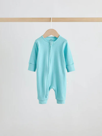 Multi Brights Two Way Zip Baby Sleepsuits 3 Pack (0mths-3yrs)