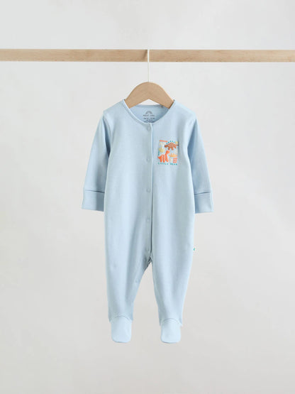Bright Dinosaur Baby Sleepsuit 4 Pack (0mths-2yrs)