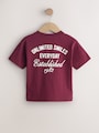 Berry Red Slogan Short Sleeve Back Print T-Shirt (3mths-7yrs) - Size 3-6 Months (62-68cm)