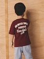 Berry Red Slogan Short Sleeve Back Print T-Shirt (3mths-7yrs) - Size 3-6 Months (62-68cm)