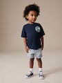 Navy Blue Trail Scene Short Sleeve Back Print T-Shirt (3mths-7yrs) - Size 3-6 Months (62-68cm)