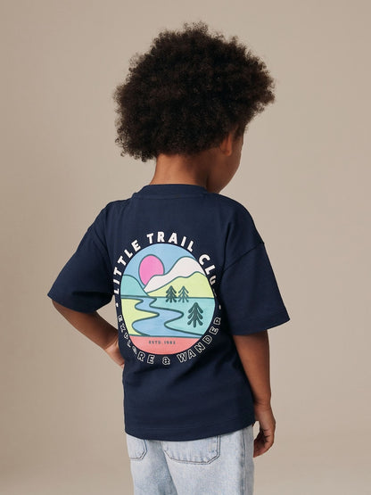 Navy Blue Trail Scene