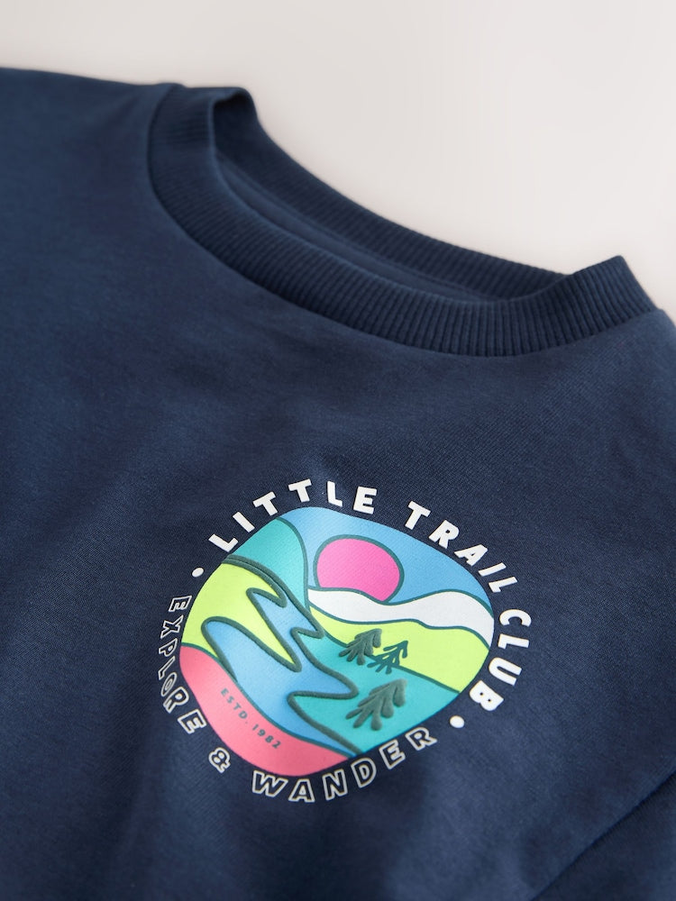 Navy Blue Trail Scene