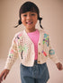 Ecru Fluro Embroidered Crochet Cardigan (3mths-7yrs) - Size 3-6 Months (62-68cm) - Ecru Fluro Embroidered Crochet