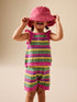 Bright Stripe Knitted Top And Shorts Set (3mths-7yrs) - Bright Stripe / 12-18 Months (80-86cm)