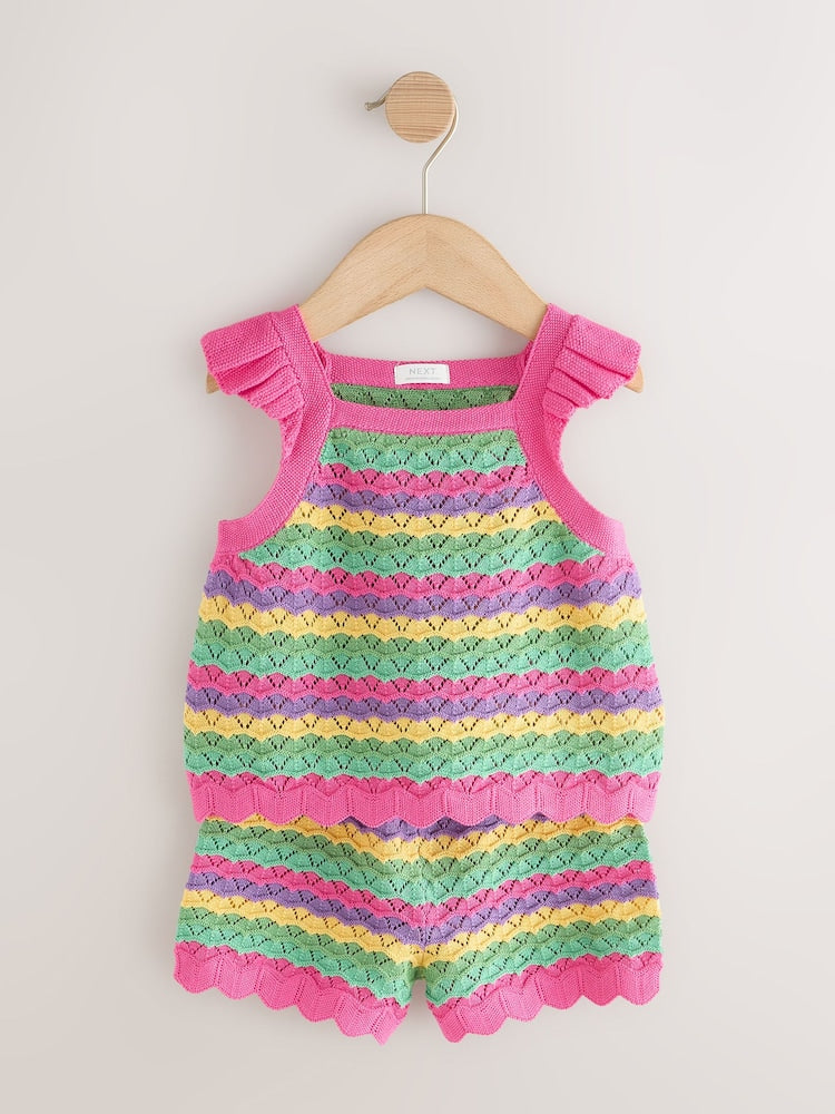 Bright Stripe Knitted Top And Shorts Set (3mths-7yrs)